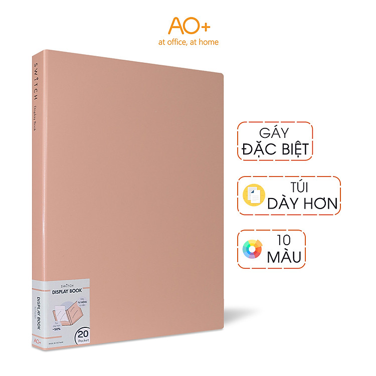 File Lá A4 Văn Phòng Switch Display Book (20 lá) – Nâu