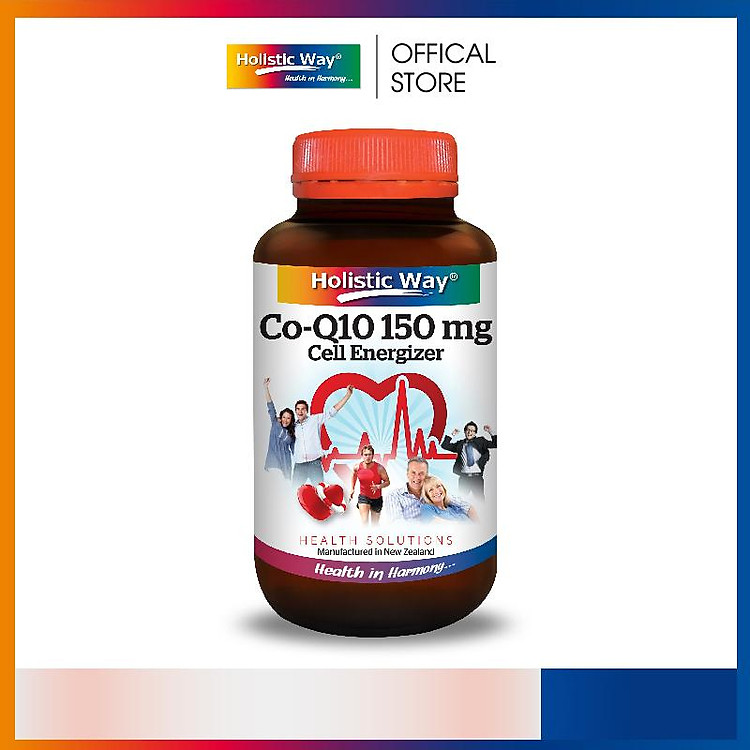 Viên uống bổ sung Co-enzyme Q10 150mg hỗ trợ tim mạch, tăng cường sức khoẻ, chống oxy hóa Holistic Way (30 viên)