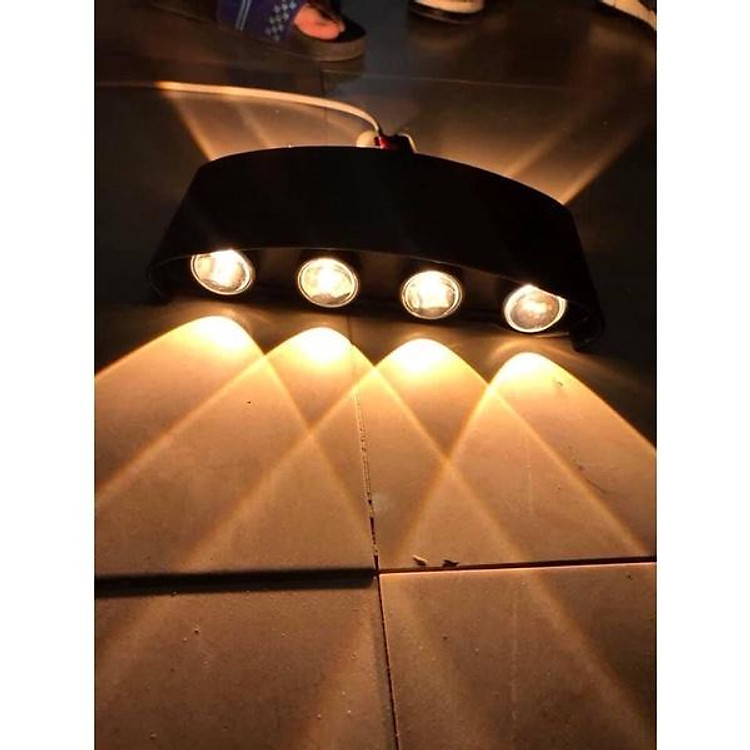 Đèn Hắt tường 2 đầu , 6 tia , 8 tia , ánh sáng vàng , đèn tường trang trí