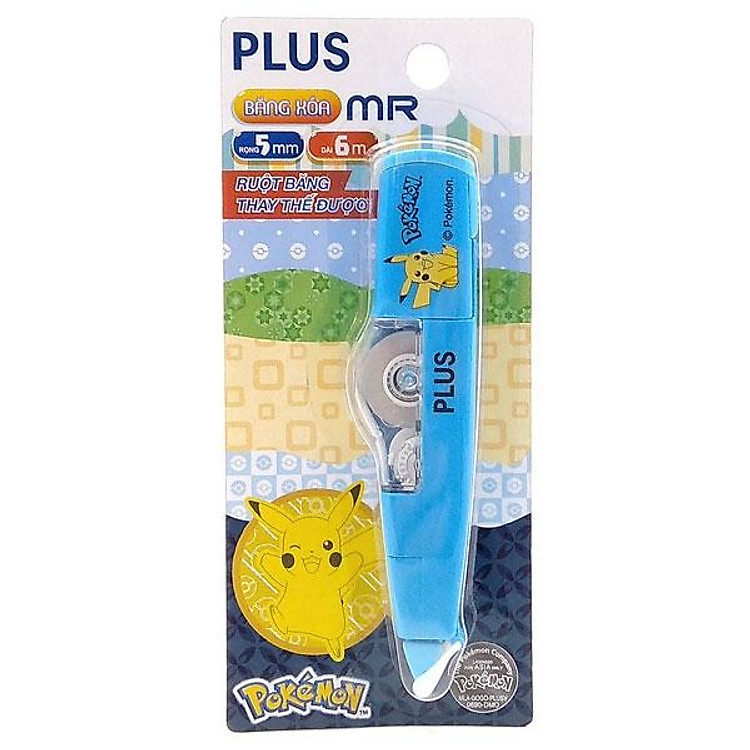 Xóa Kéo Plus Mr Pokemon V004 – Xanh