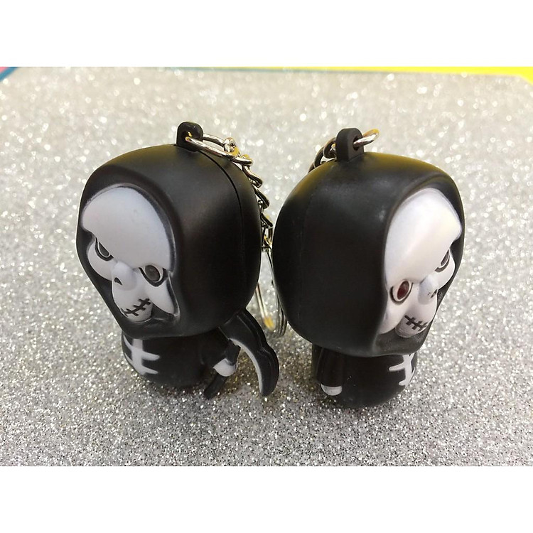 Móc khóa Ma-Móc khóa thần chết phát sáng đèn Led có âm thanh-Móc khóa gắn mô hình đèn LED thần chết ngộ nghĩnh đáng yêu