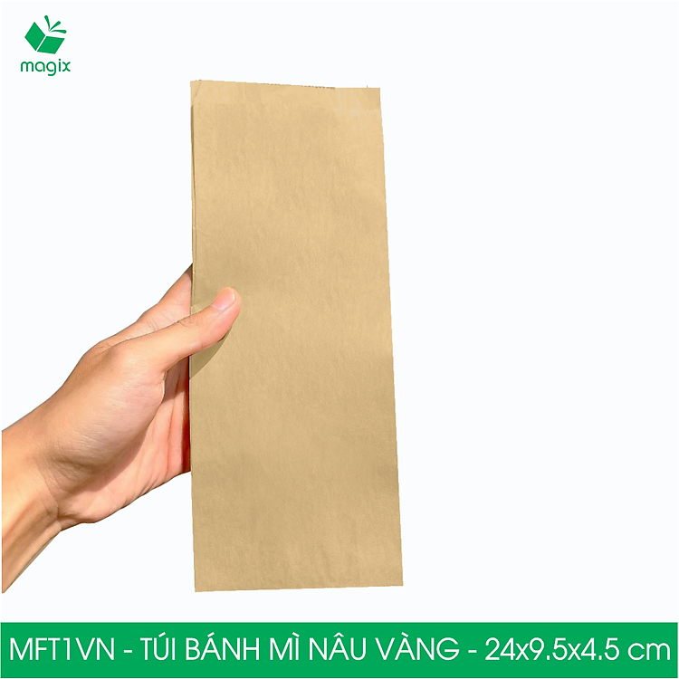 Túi Giấy Bánh Mì Vàng Nâu (100 chiếc) - Ảnh 3
