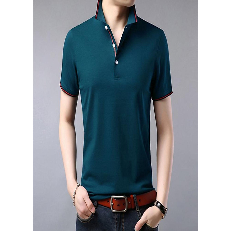 Áo Thun Nam Có Cổ Cổ Bẻ Phối Sọc Cao Cấp AT08 - ShopN6 (Nhiều Màu)