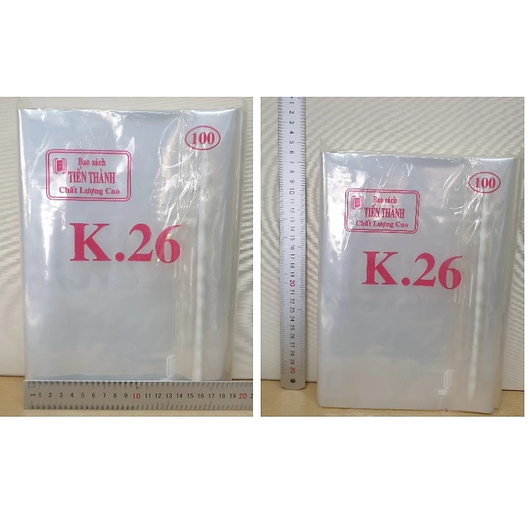 Xấp 10 Tờ Nylon Bao Sách (19cm x 26cm)