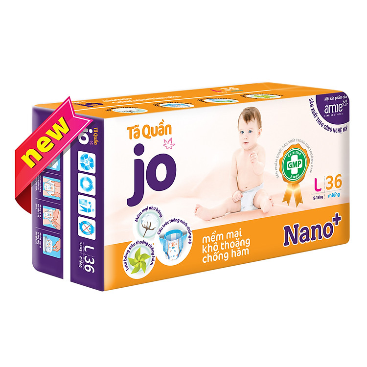 Tã Quần jo Gói Cực Đại Size L36 (36 Miếng)