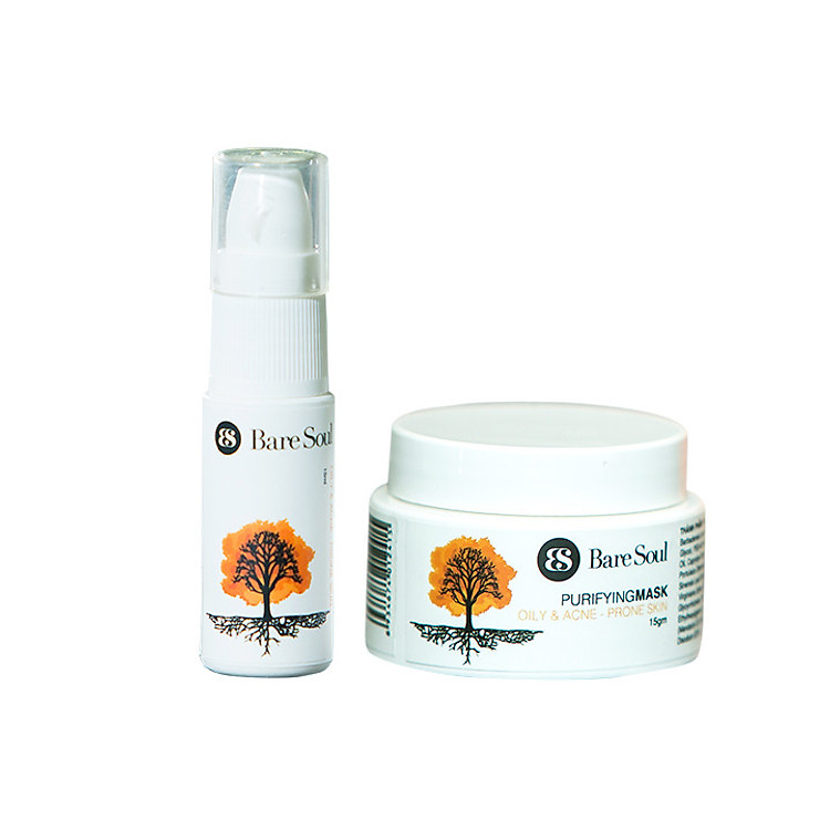 Combo Kem dưỡng & Mặt nạ thanh lọc travel size - Da dầu và da mụn - Purifying Moituriser & Mask Oily & Acne Prone Skin
