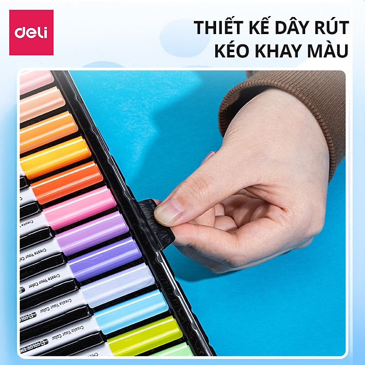 Bút Lông Màu Felt Pen Deli (20/36 màu) - Ảnh 3
