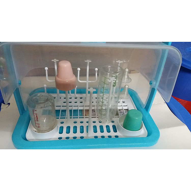 khay úp bình sữa viett nhật có lắp đậy (mầu xanh dương)