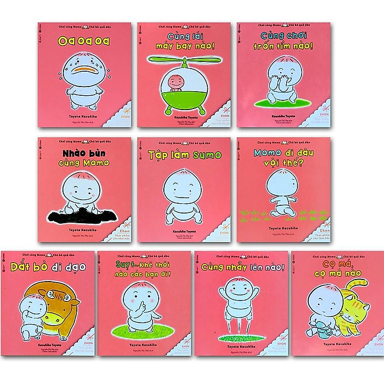 Sách - Ehon Nhật bản: Chơi cùng Momo - Chú bé quả đào (Trọn bộ 10 quyển)