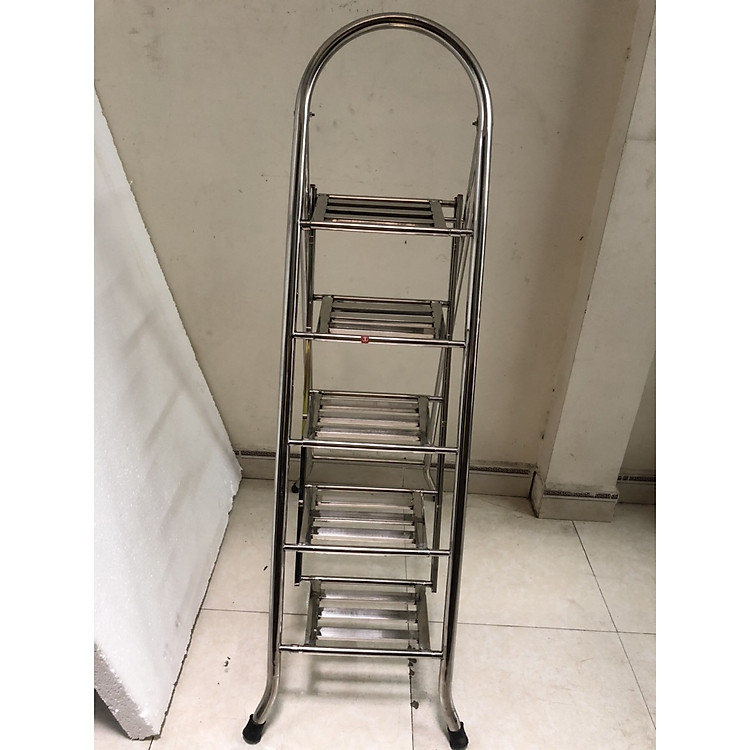 Ghế thắp nhang gấp 5 bâc inox cao1,5cm dvm015