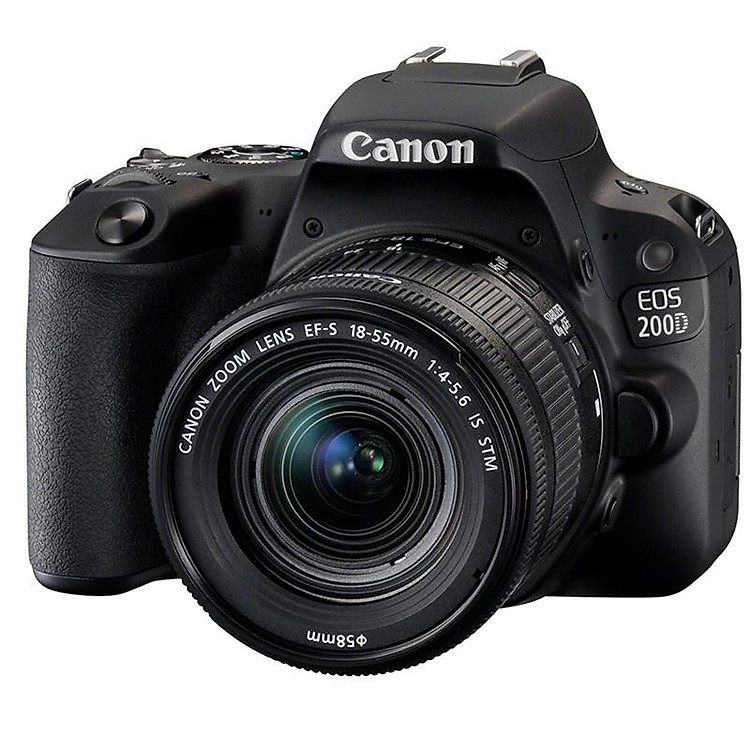 Máy Ảnh Canon EOS 200D + Lens Canon 18-55 IS STM (Hàng Chính Hãng) - Tặng Thẻ 16GB + Túi Máy Ảnh + Tấm Dán LCD