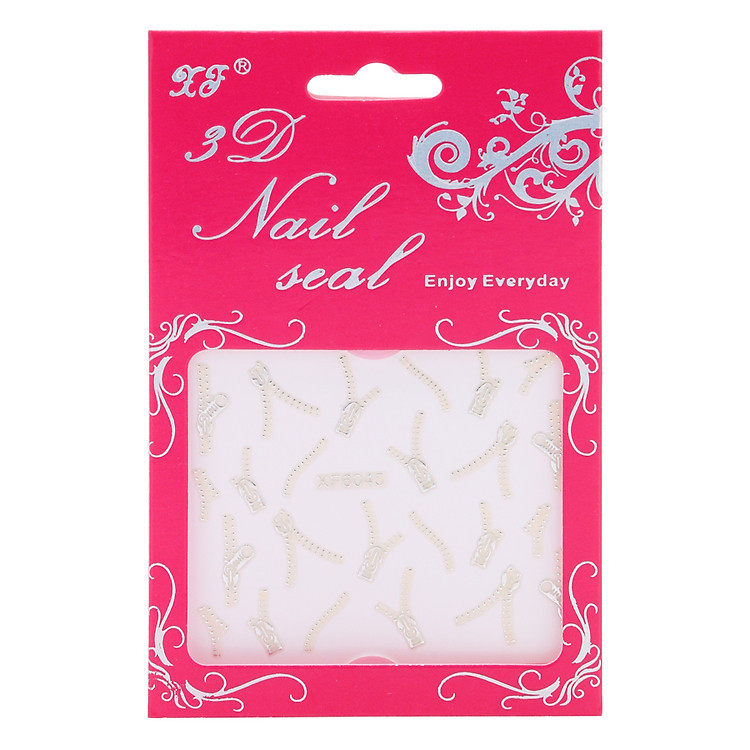 Dán Móng Khóa Kéo Nail Art - Bạc (FreeSize)