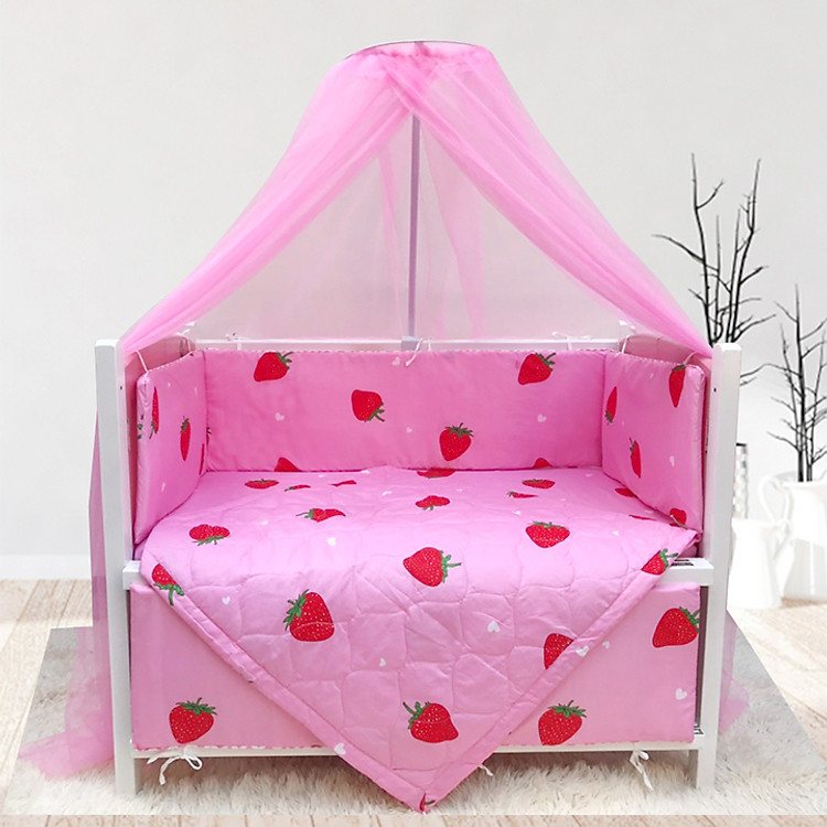 Cũi cho bé - Combo cũi sơn Trắng Hồng GoldCat