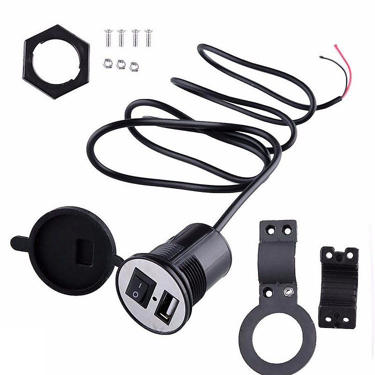 Bộ chế sạc điện thoại cho xe máy, xe motor