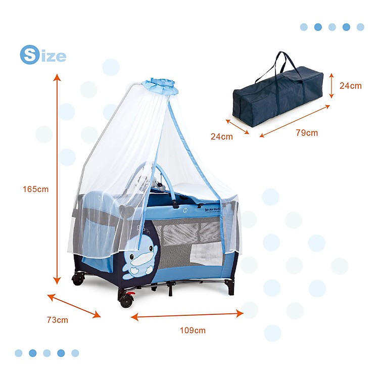 Mua Nôi Ngủ Du Lịch Cho Bé KUKU Chính hãng Giá rẻ - Hình ảnh 4