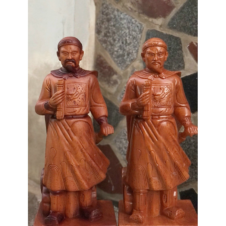 Tượng Trần Quốc Tuấn Bằng Gỗ Hương Đá Cao 70cm - Ảnh 4