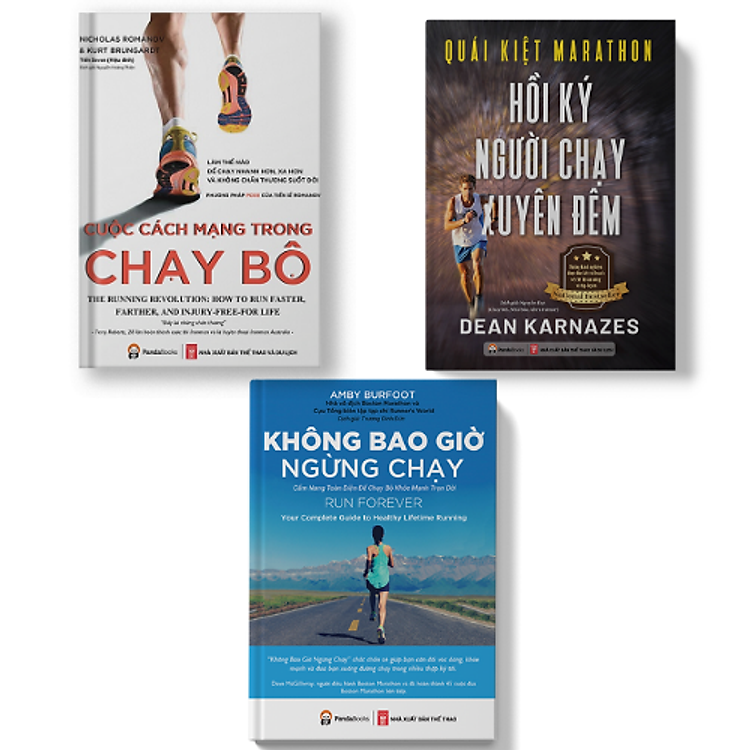 Sách Combo 3 cuốn Cuộc cách mạng trong chạy bộ+Không bao giờ ngừng chạy+Quái kiệt marathon