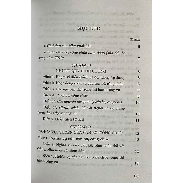 Luật Cán Bộ, Công Chức Năm 2008 (Sửa đổi, bổ sung năm 2019) - Ảnh 5
