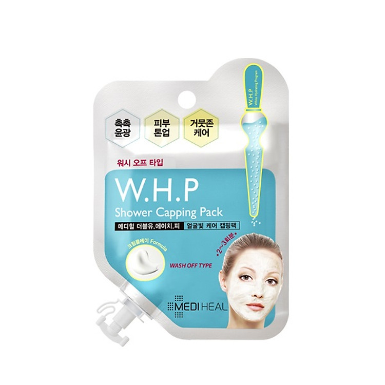 Mặt Nạ Đất Sét Dưỡng Trắng Da Làm Sạch Sâu Mediheal W.H.P Shower Capping Pack 15ml