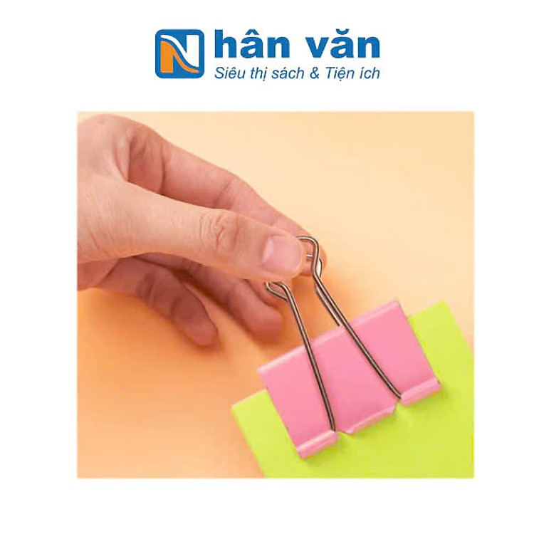 Kẹp bướm màu 19mm Deli Binder Clips 8555A (1 cái)