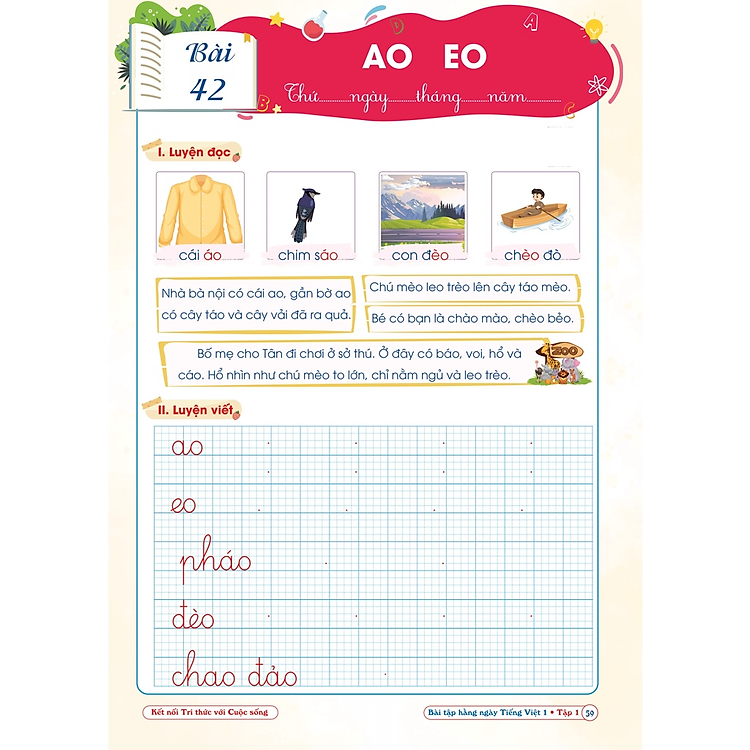 Bài Tập Hằng Ngày - Tiếng Việt Lớp 1 - Kết Nối Tri Thức Với Cuộc Sống (Tập 1) - Ảnh 6