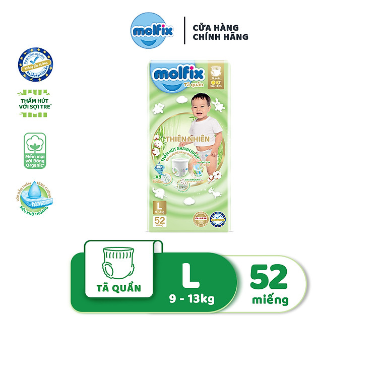 Tã quần Molfix Thiên nhiên Super Jumbo L Chính hãng Giá rẻ