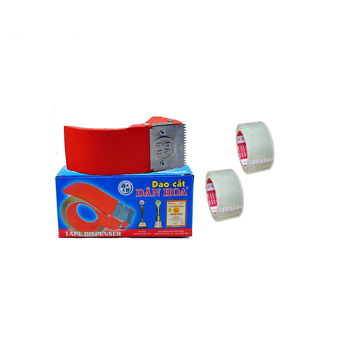 Dụng Cụ Cắt Băng Keo 5F (1 cái cắt và 2 cuộn băng keo 100 yard)