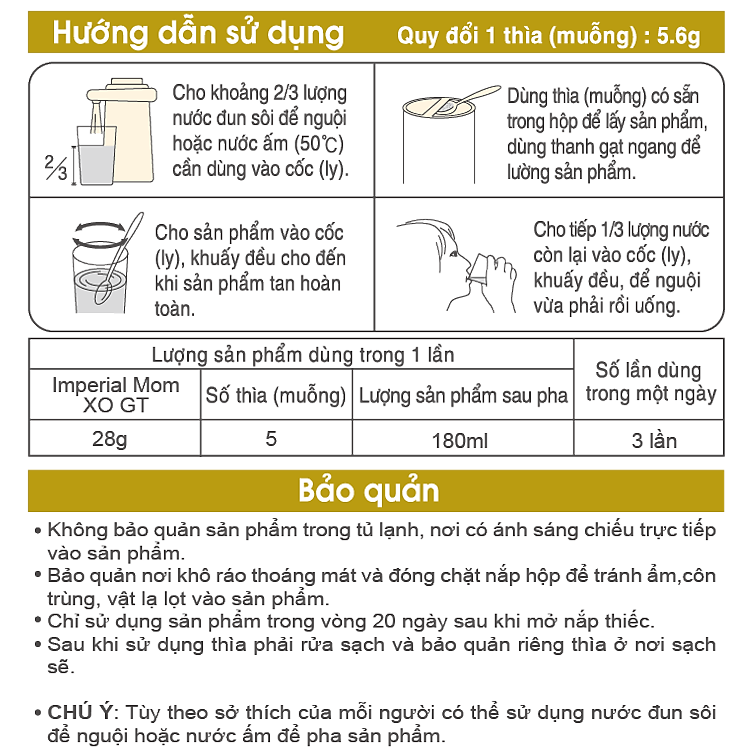 Sữa Bột Namyang Imperial Mom XO 800g Uy tín Giá rẻ - Hình ảnh 4