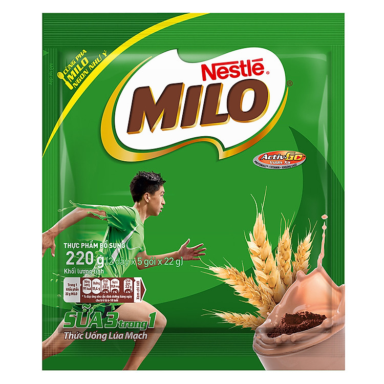 Sữa Nestlé MILO 3 in1 Túi (10Gói x 22g)