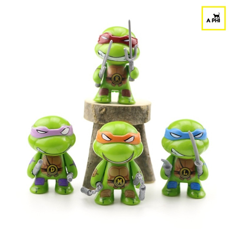 Mô hình nhân vật Ninja Rùa chibi dễ thương trang trí để bàn văn phòng
