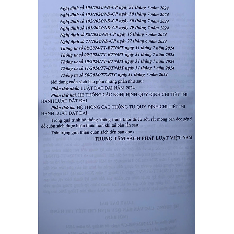 Luật Đất Đai hệ thống các văn bản quy định chi tiết thi hành - Ảnh 3