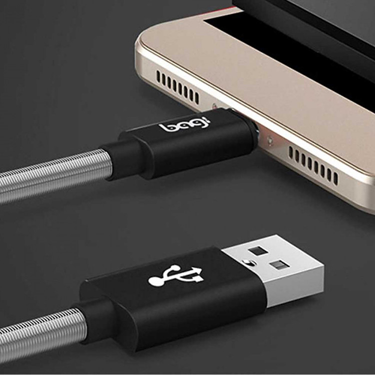 Dây Cáp Sạc lò xo 2 đầu Type C BAGI CB-CF10 - Hàng Chính Hãng