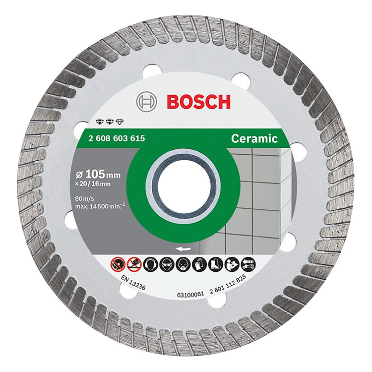Đĩa Cắt Kim Cương Bosch Turbo Ceramic (105 x 16mm)