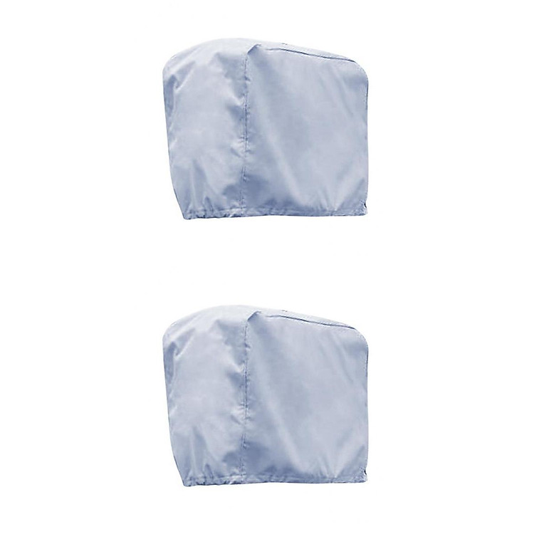 2pcs Outboard Boat Motor Cover, Waterproof UV Resistant Thick Polyester Fabric Outboard Motor Hood - 63x35 X 52cm & 73x40x65cm
