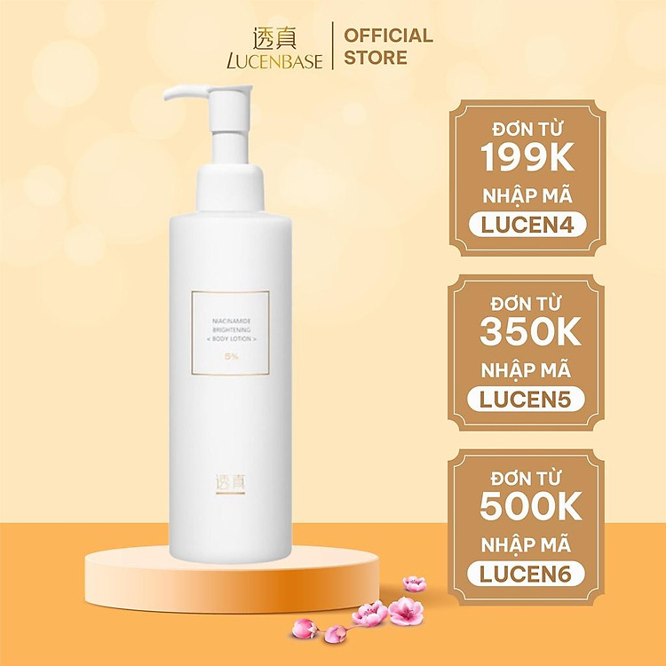 Body dưỡng thể niacinamide LUCENBASE 251g dưỡng trắng và làm mịn da