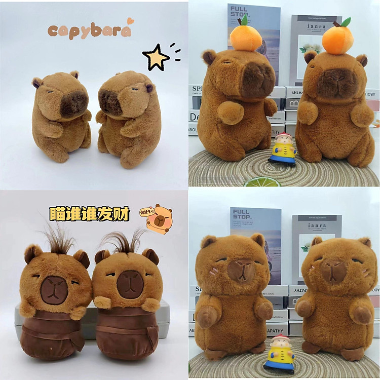 Thú nhồi bông capybara mini 22cm Chính hãng Giá rẻ - Hình ảnh 3