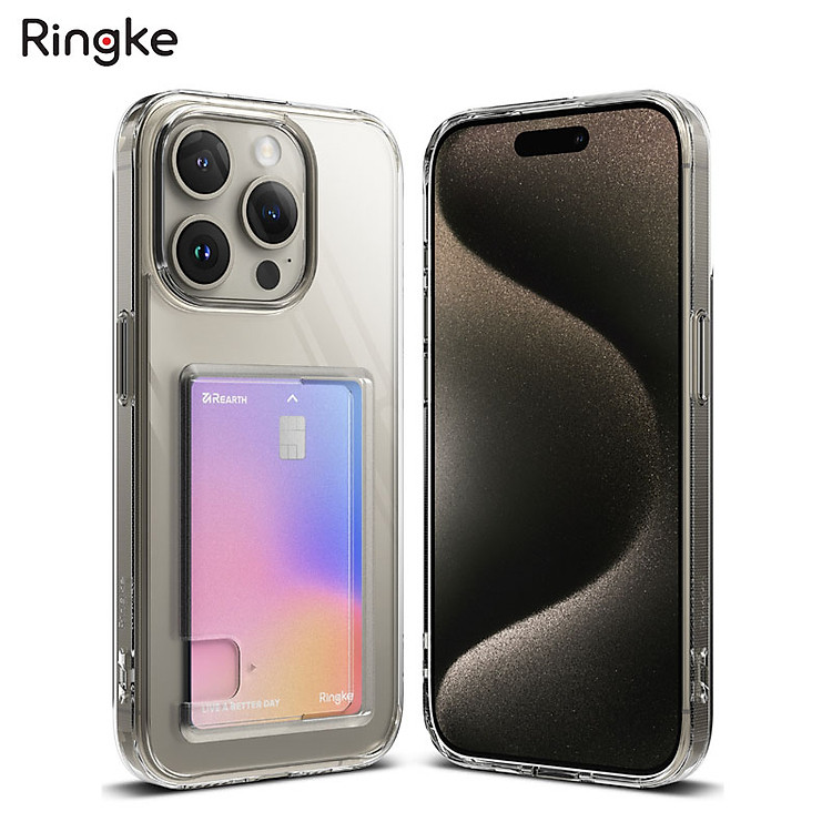 Ốp Lưng Trong Suốt Kèm Ví Dành Cho iPhone 15 ProMax/ iPhone 15 Pro/ 15 Plus/ 15 RINGKE Fusion Card_ Hàng chính hãng