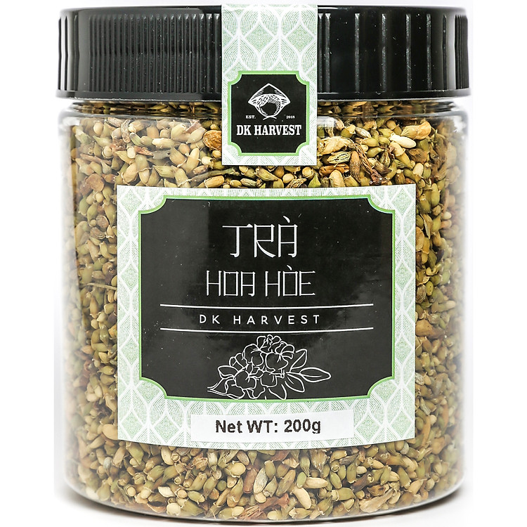 Trà Hoa Hòe Sấy DK Harvest - 200g - được dùng để chữa các bệnh như chảy máu cam, băng huyết, huyết áp tăng