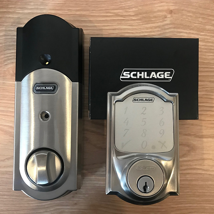 Khoá cửa đại thông minh USA Schlage Sense Smart Deadbolt with Camelot trim