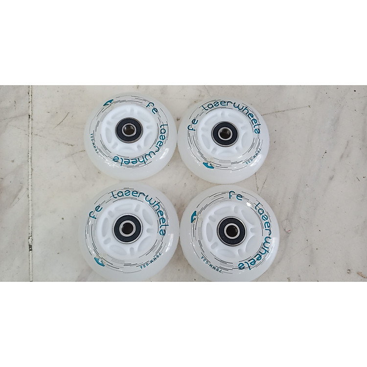 BỘ 4 BÁNH XE PATIN đèn laser (có bạc đạn)