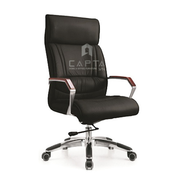 Ghế làm việc dành cho Giám đốc nệm dày màu đen CM4112-P1 Nội thất Capta