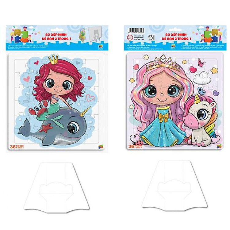 Mua Bộ 2 Tranh Xếp Hình 36 Mảnh Chính hãng Giá tốt - Hình ảnh 2