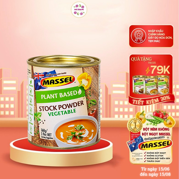 Hạt nêm rau củ Massel Úc 100% từ rau củ thảo mộc bảo vệ sức khỏe, dành cho ăn chay, ăn mặn, ăn kiêng và cho bé ăn dặm - QuaTangMe Extaste