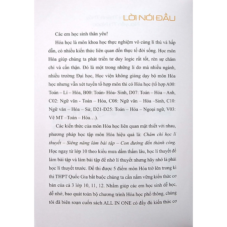 All In One - Sổ Tay Hóa Học Cấp 3 - Ảnh 2