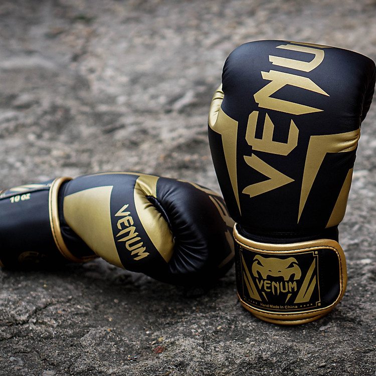Găng tay Boxing Venum elite - Đen Vàng