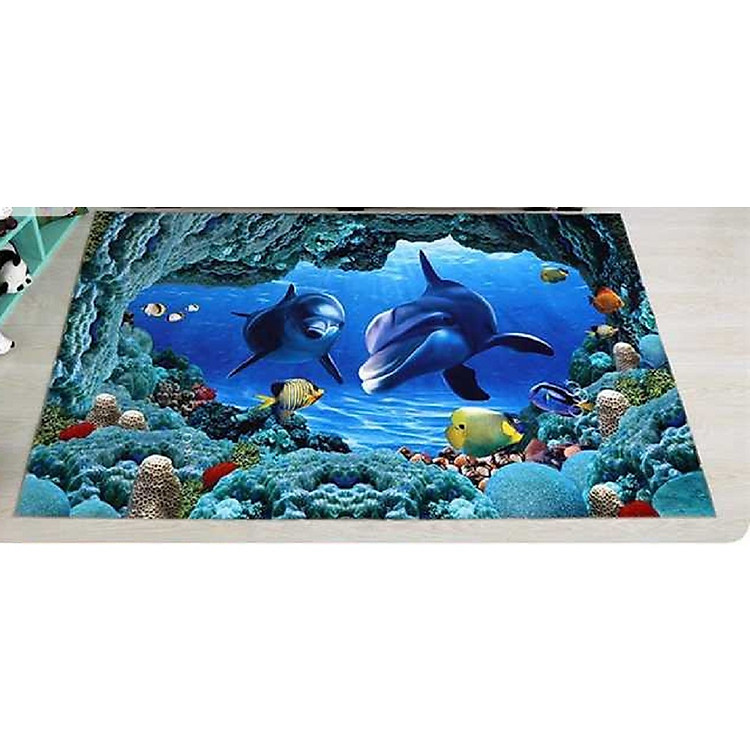 Thảm trải sàn Sofa trang trí phòng khách Bali in 3D Nhung nỉ lì cao cấp sang trọng hiện đại BL59 - Lông Vũ Sắc Màu
