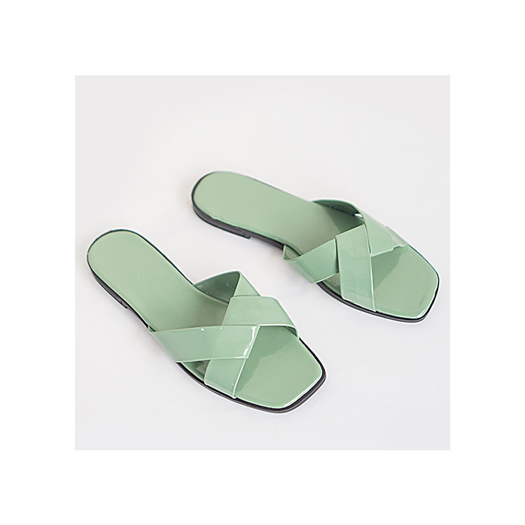 Dép nữ đế bệt quai chéo 4 màu thời trang Erosska - DE001