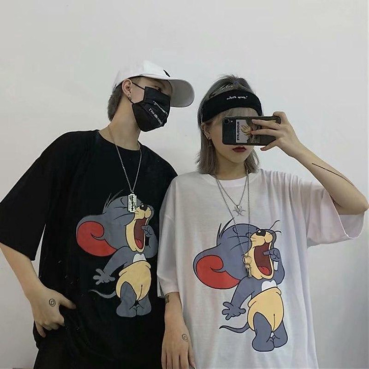 Áo Thun Ngắn Tay In Hình Chuột Mickey Cho Nam