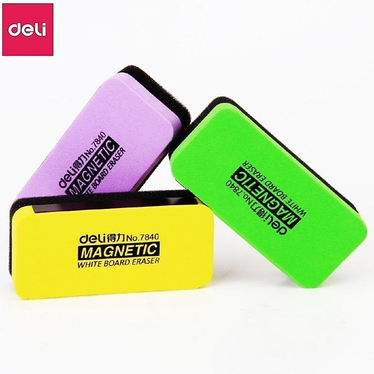 Set 3 lau bảng Deli 7840 / Lau bảng có nam châm Deli E7840