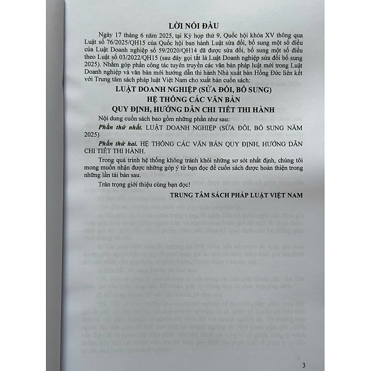 Luật Doanh Nghiệp sửa đổi, bổ sung 2025 – Hệ Thống Các Văn Bản Quy Định, Hướng Dẫn Chi Tiết Thi Hành (V2614T) - Ảnh 3